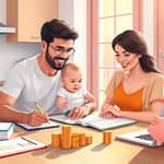 Familiares de primeira viagem: finanças sob controle com crianças