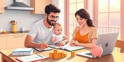 Familiares de primeira viagem: finanças sob controle com crianças