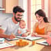 Familiares de primeira viagem: finanças sob controle com crianças